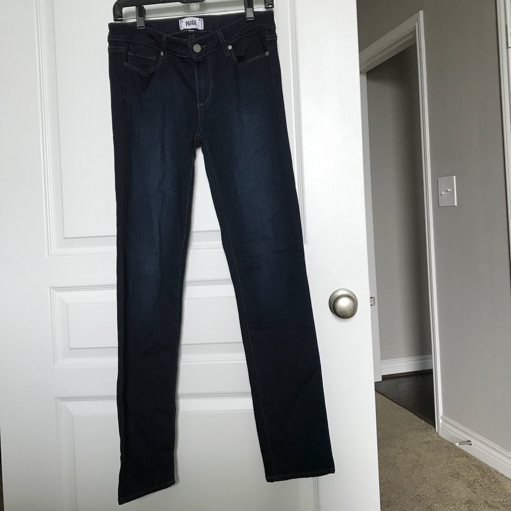 PAIGE Skyline Skinny Dark Wash Blue Jean